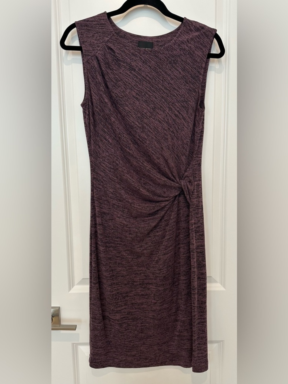 NIC+ZOE Plum Heather Knot-Detail Midi Dress